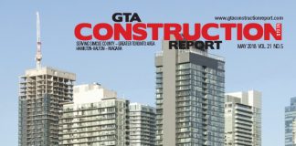 May 2018 issue of GTA Construction Report published GTA may 2018 cover