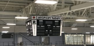 pelham centre scoreboard